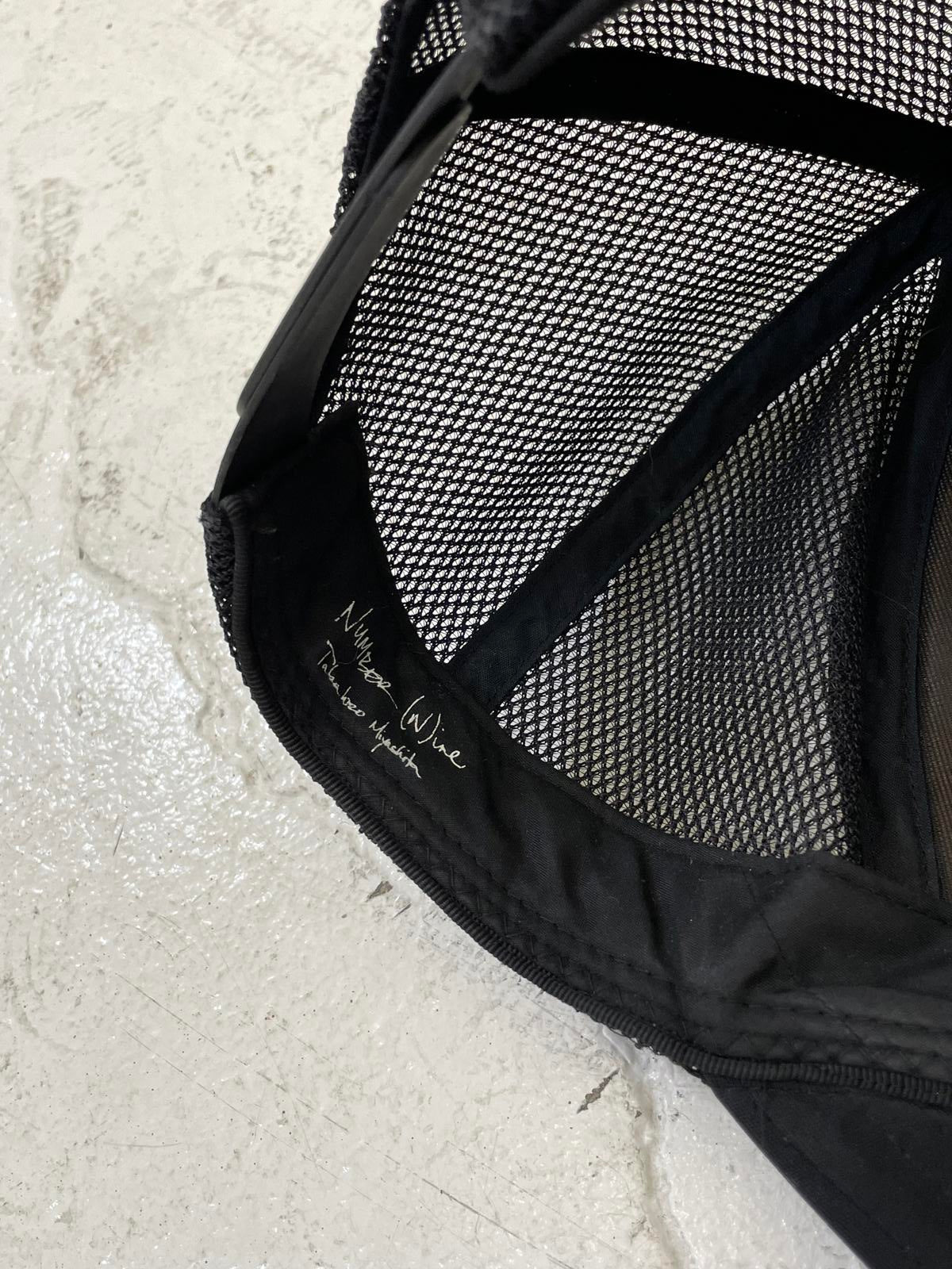 Number (N)ine Aw04 black tribal trucker hat