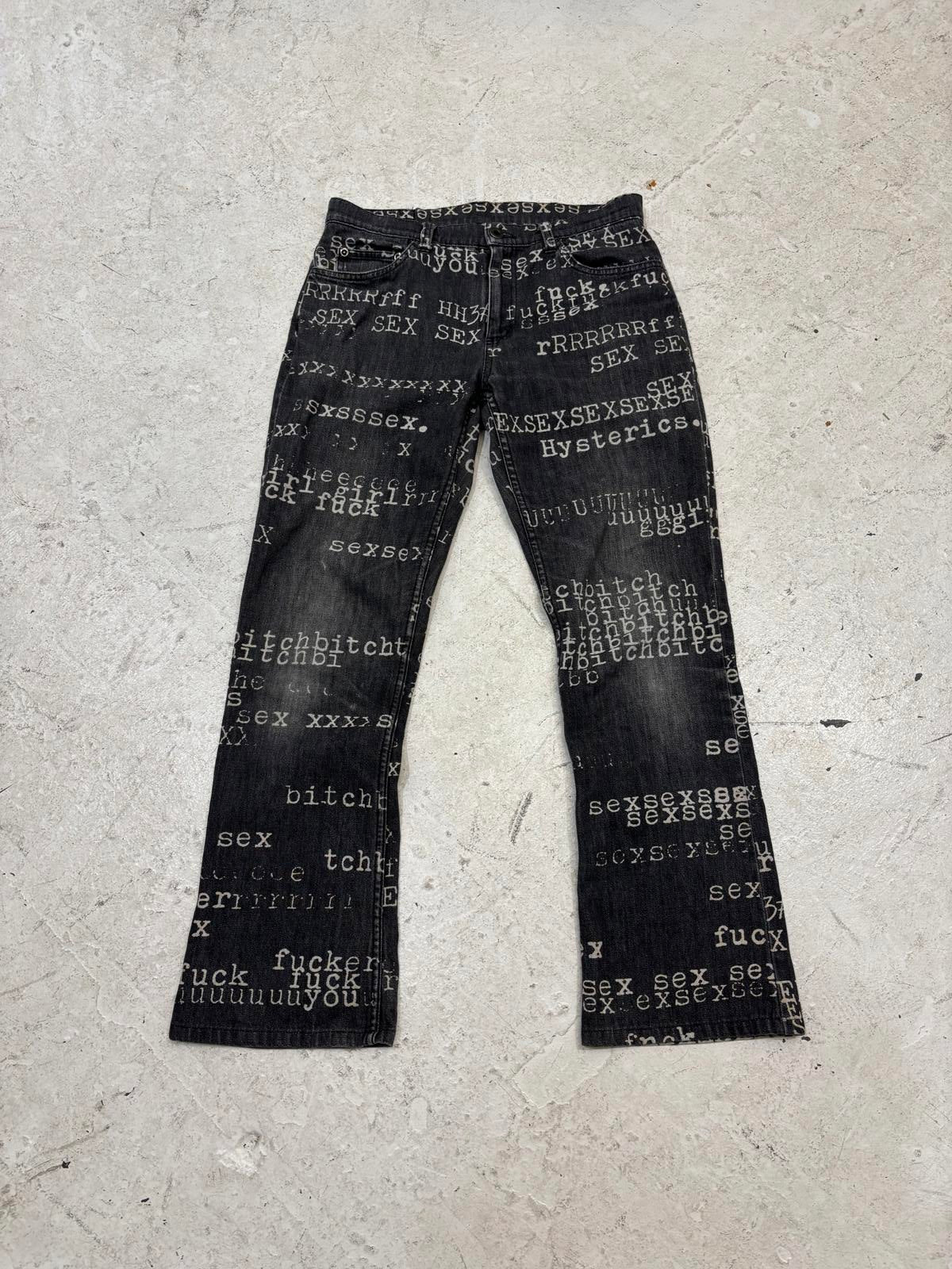 Hysteric Glamour “fuck” jeans