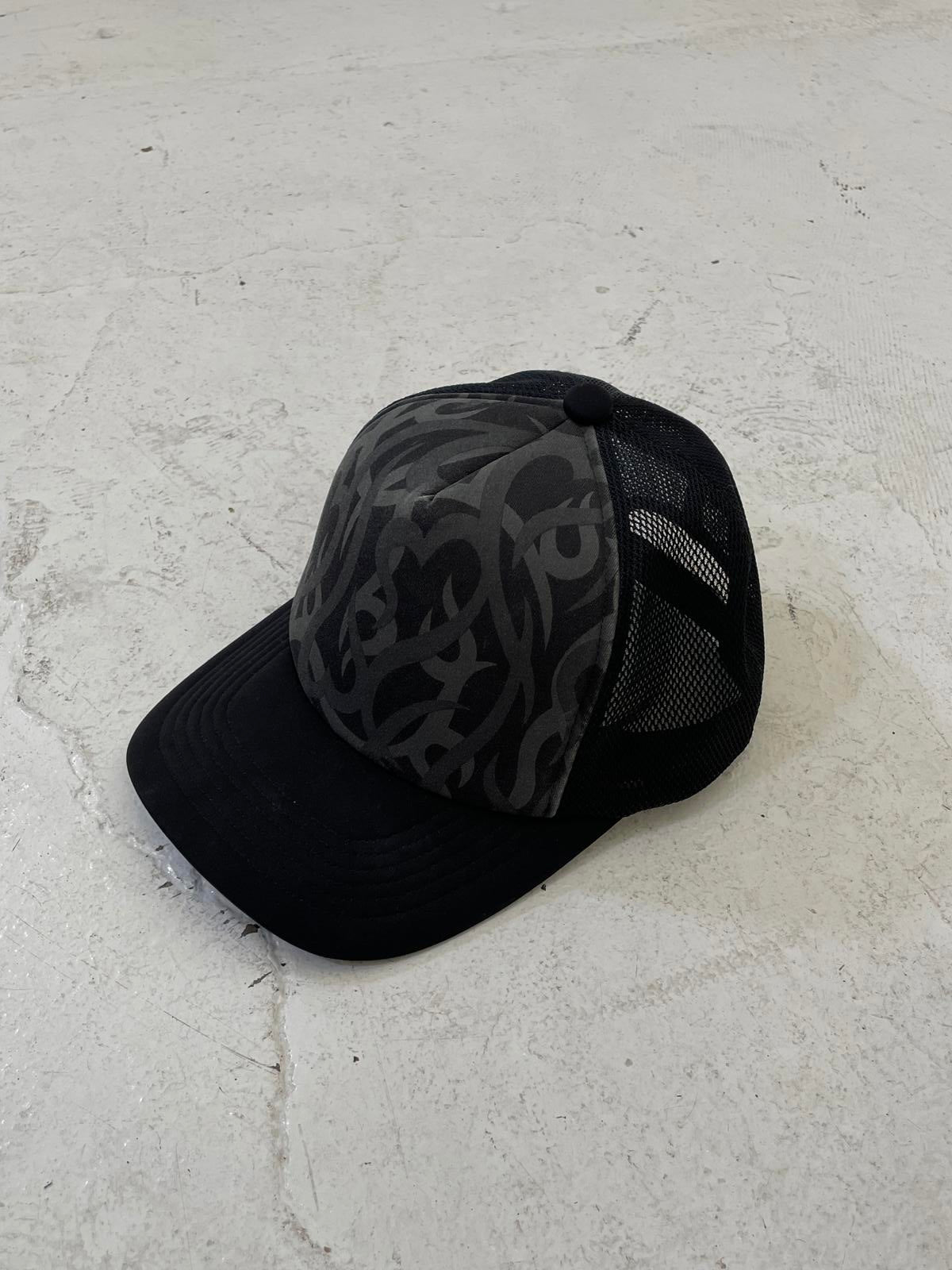 Number (N)ine Aw04 black tribal trucker hat
