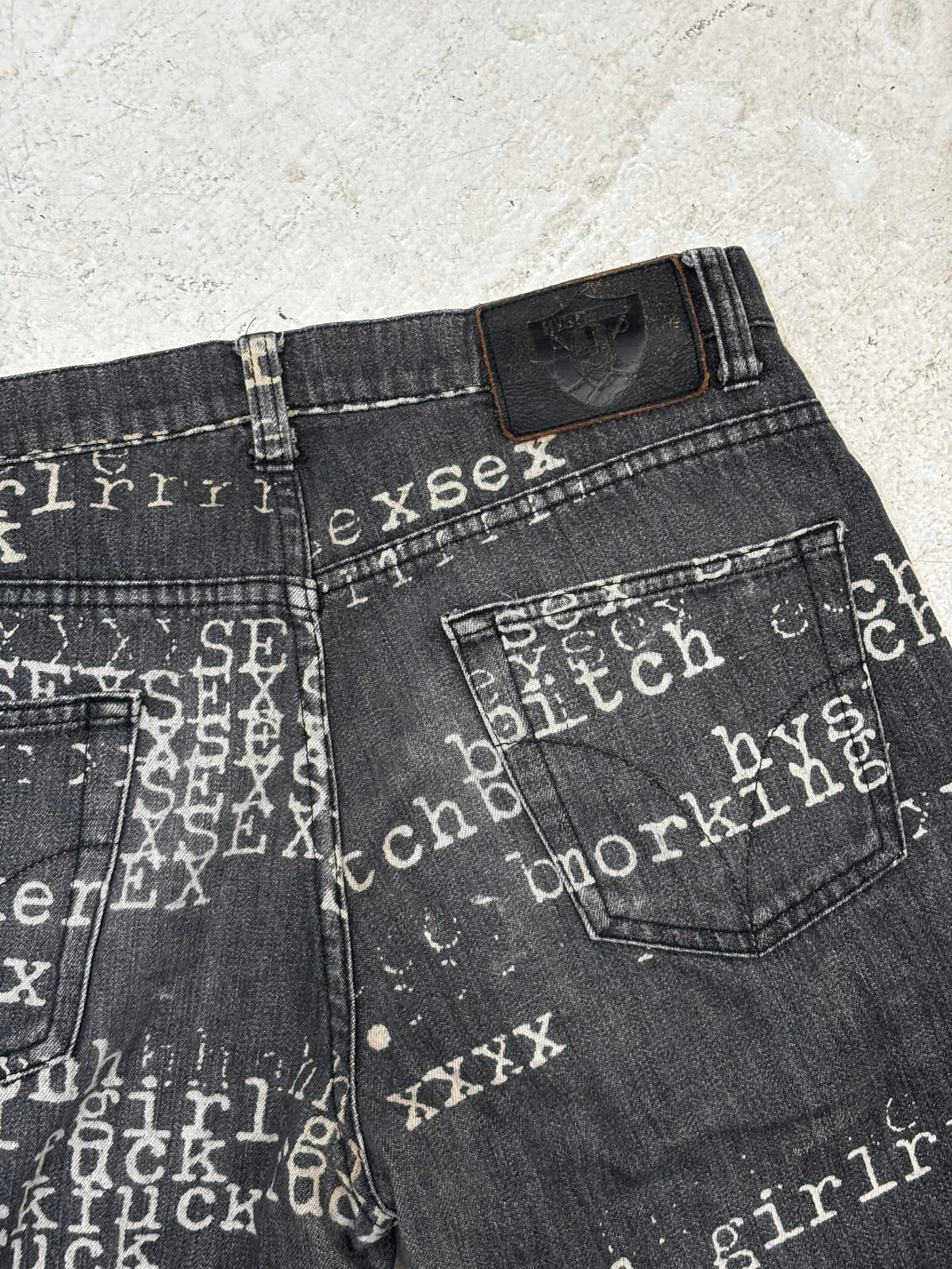 Hysteric Glamour “fuck” jeans