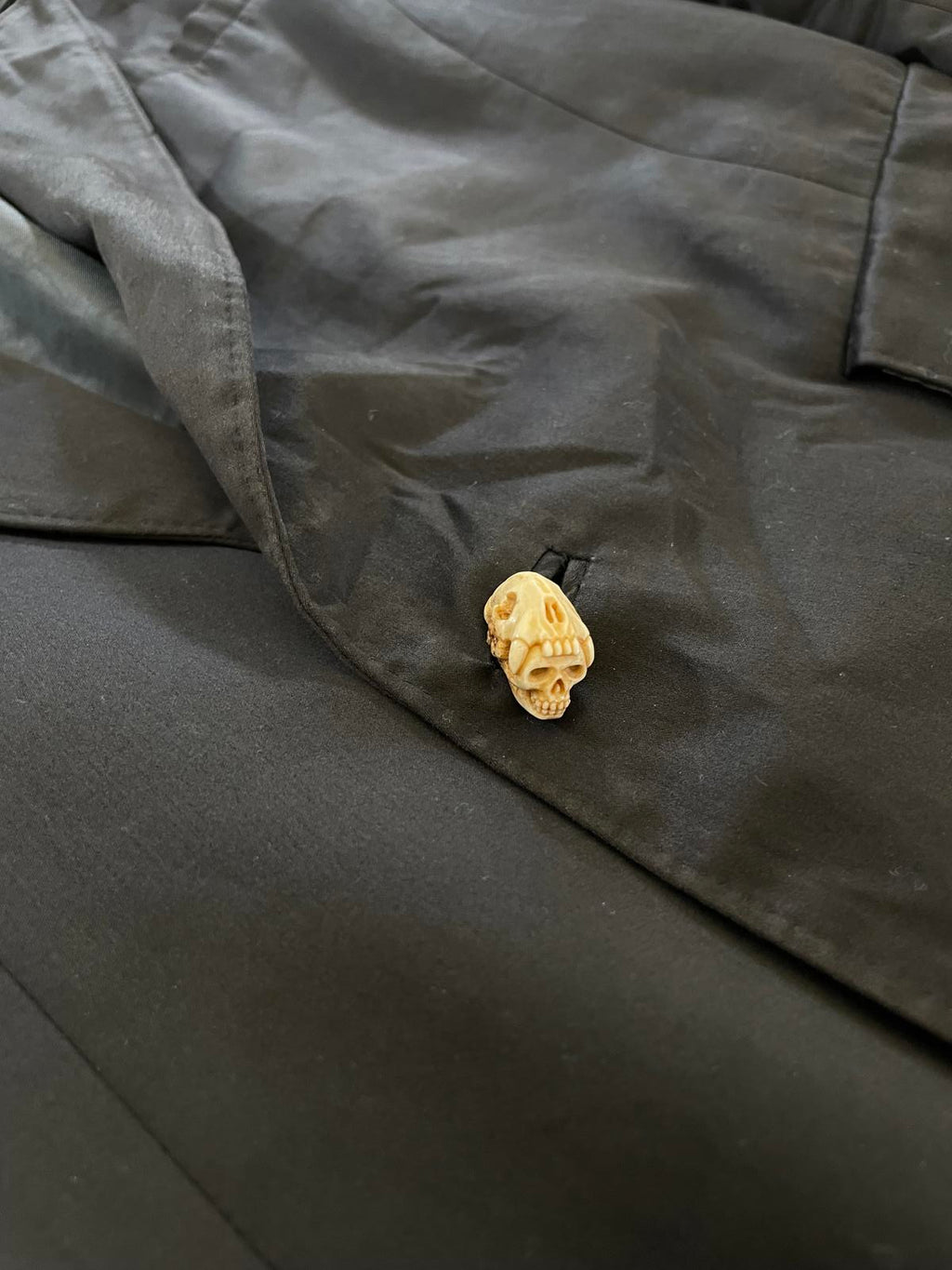 If Six Was Nine asymmetrical skull button blazer