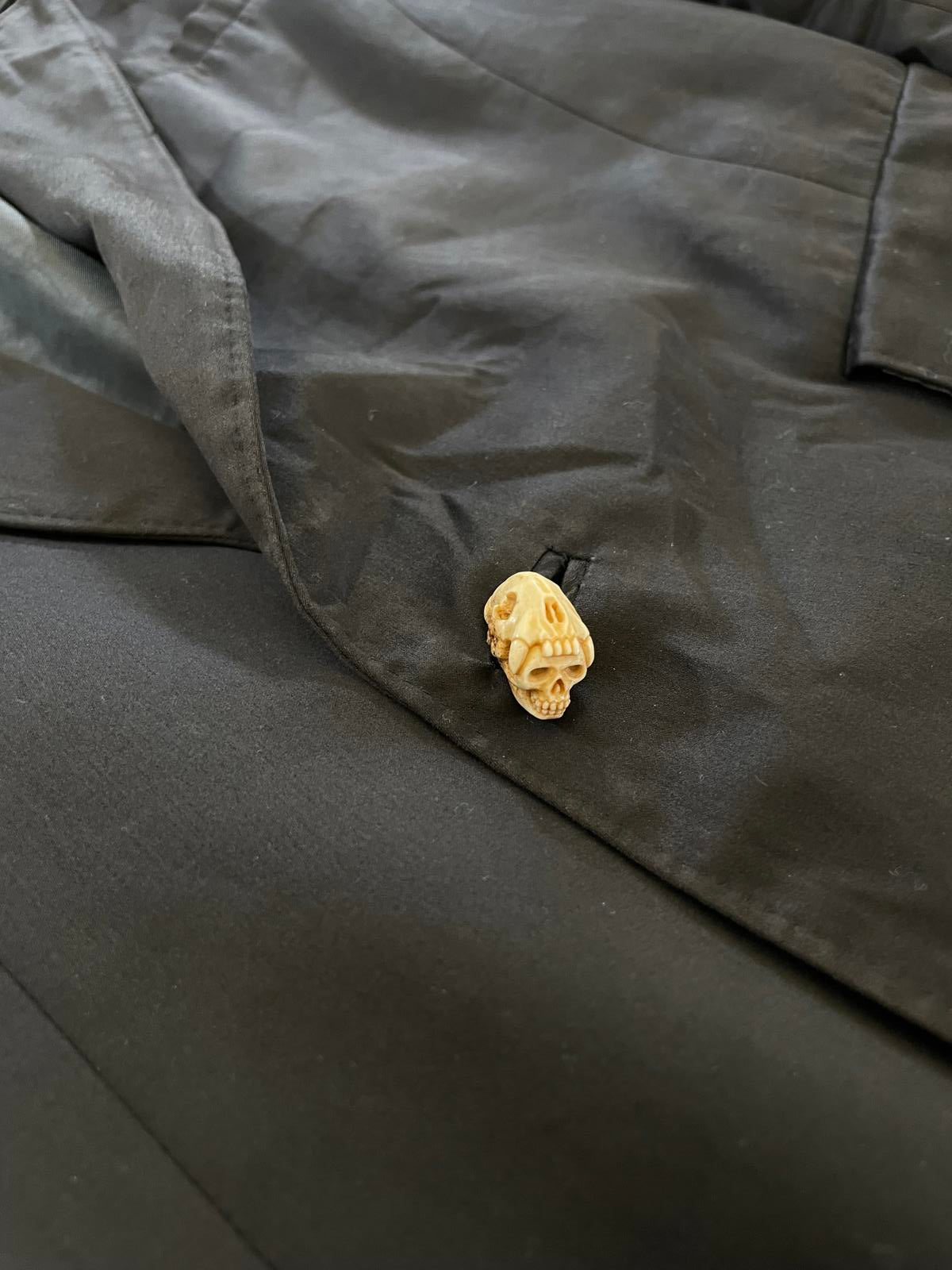 If Six Was Nine asymmetrical skull button blazer