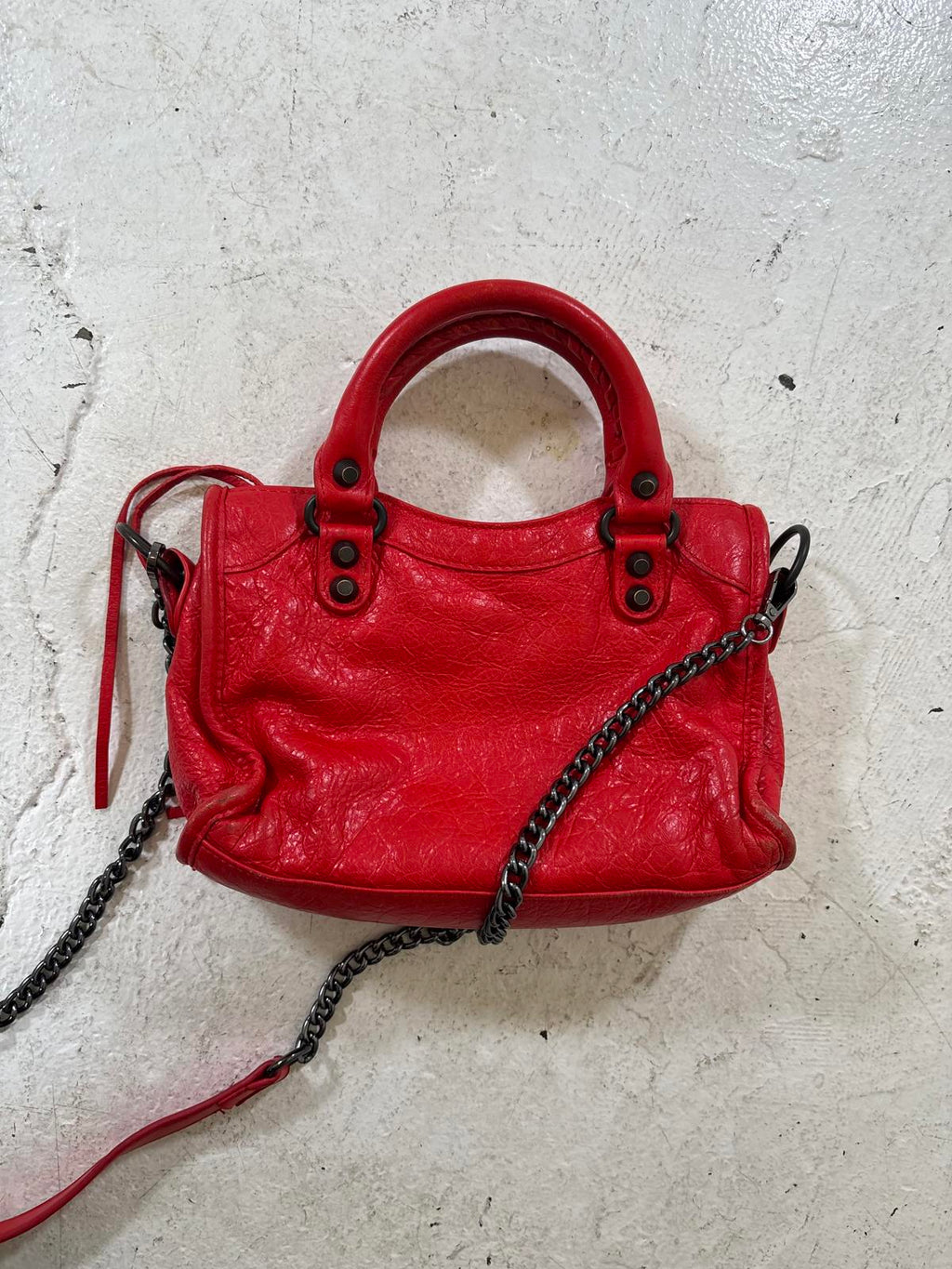 Balenciaga Red Mini City Bag