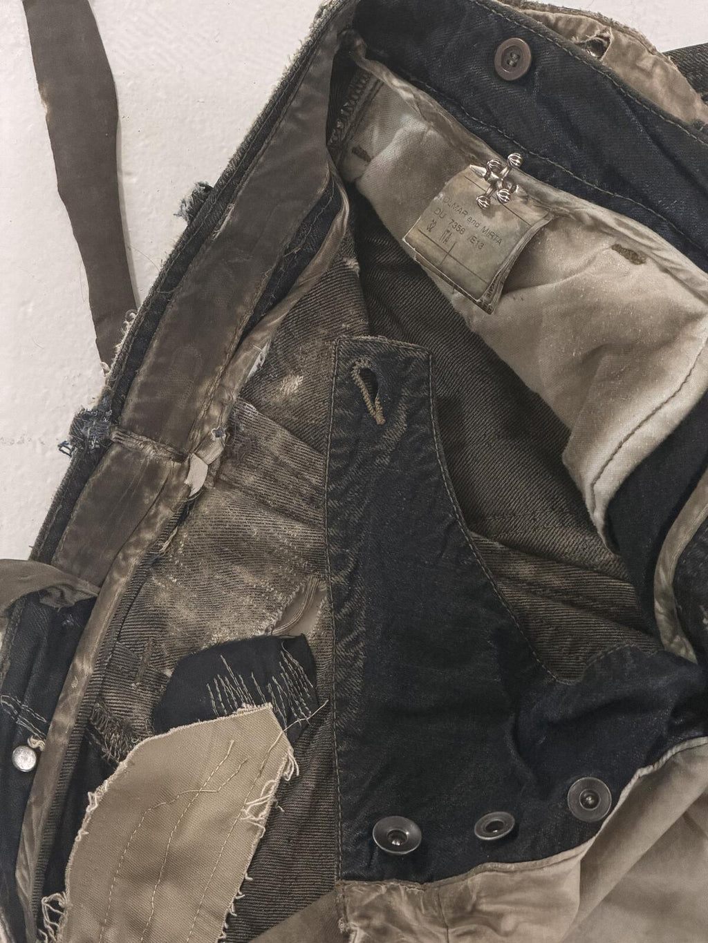 Rick Owen’s FW07 double layer dust wash aircut shorts