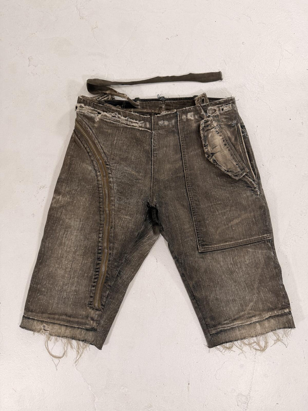 Rick Owen’s FW07 double layer dust wash aircut shorts