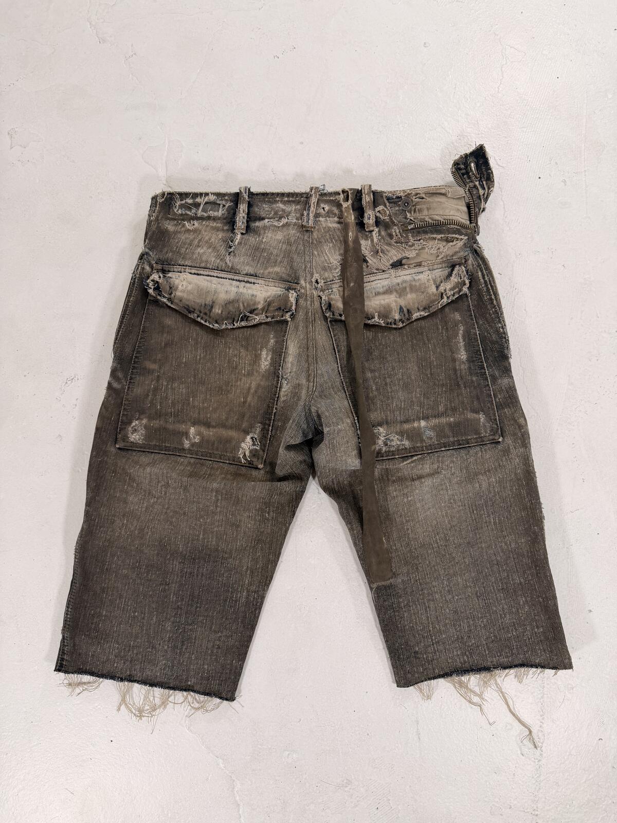 Rick Owen’s FW07 double layer dust wash aircut shorts