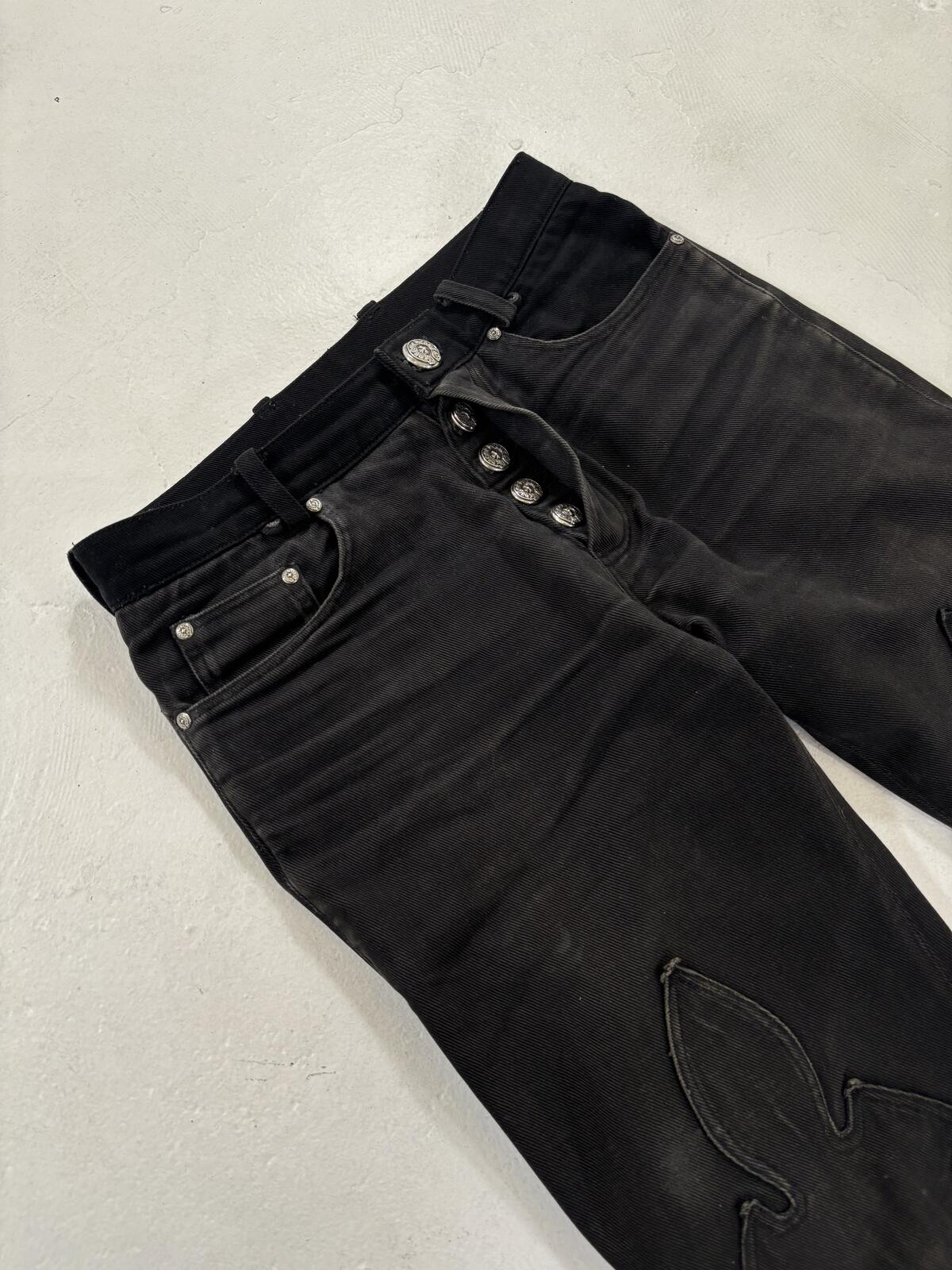 Chrome Hearts Fluer Knee denim