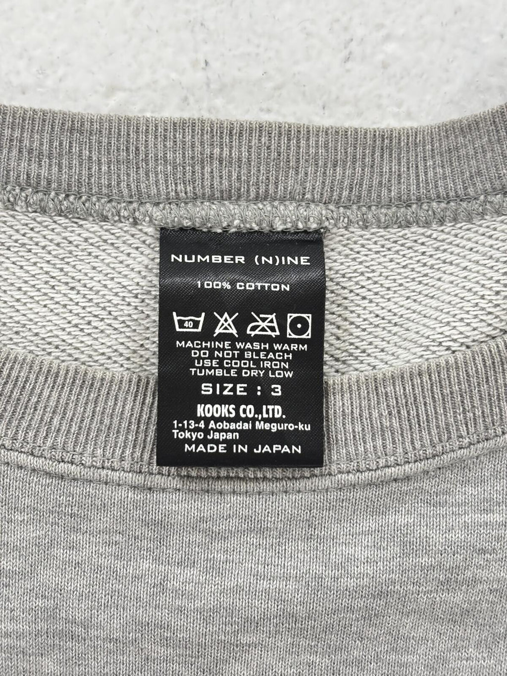 Number (N)ine Alcohol & Cigarettes Crewneck