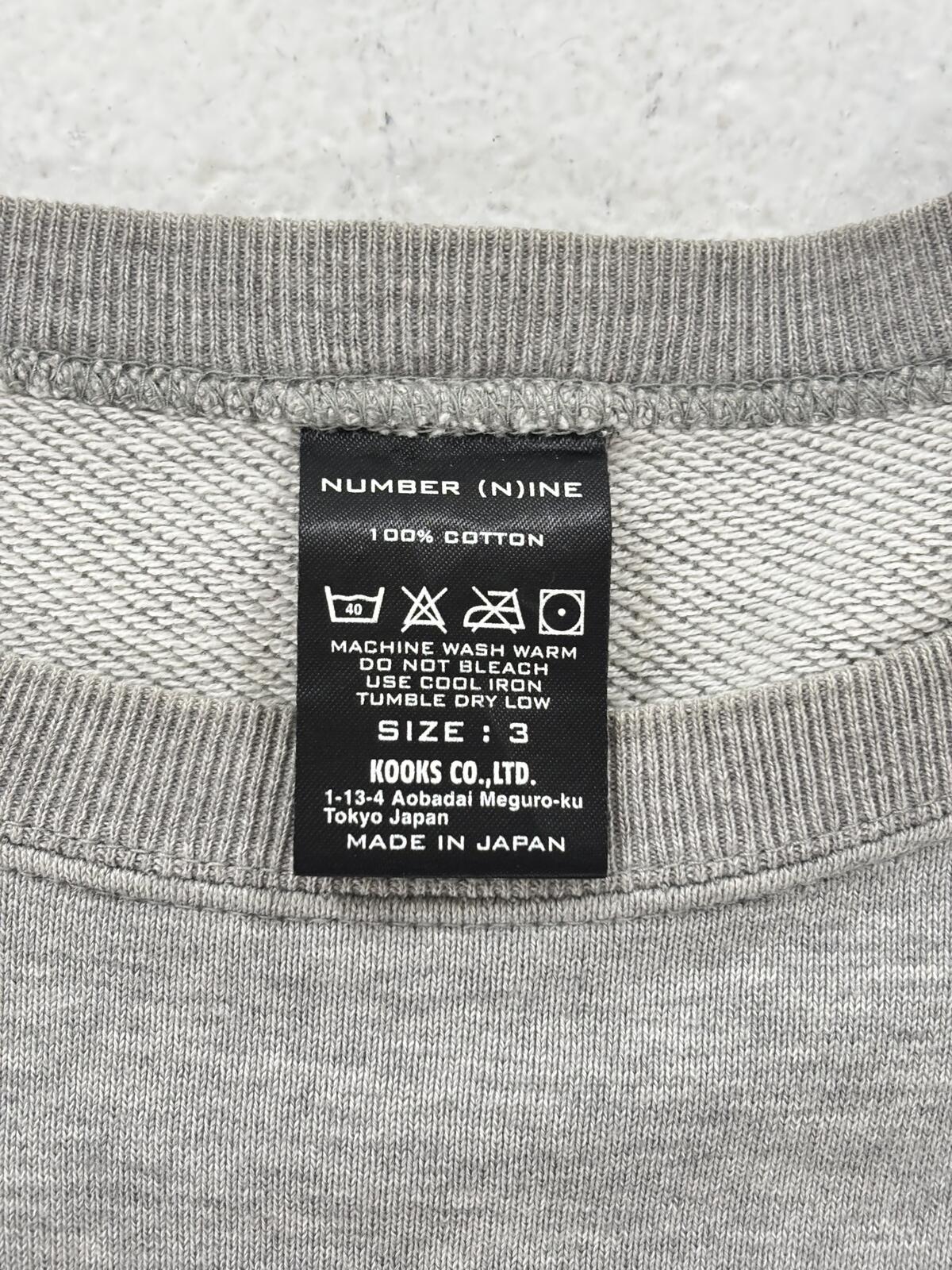 Number (N)ine Alcohol & Cigarettes Crewneck