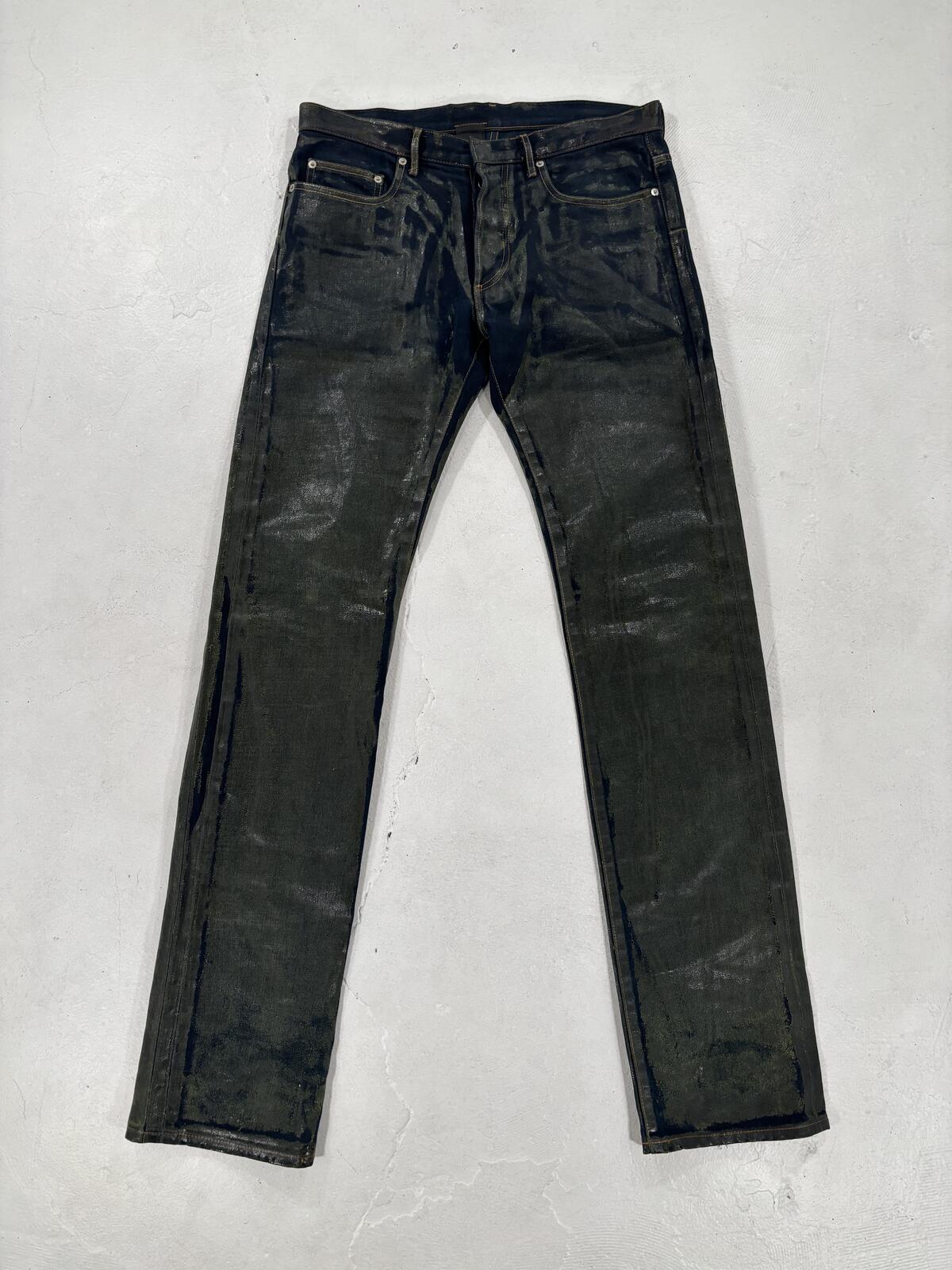 Dior Homme AW03 Green Waxed Luster {{ color }} {{ brand }} {{ archive }} {{ season }} {{ year }} {{ hedi slimane }}