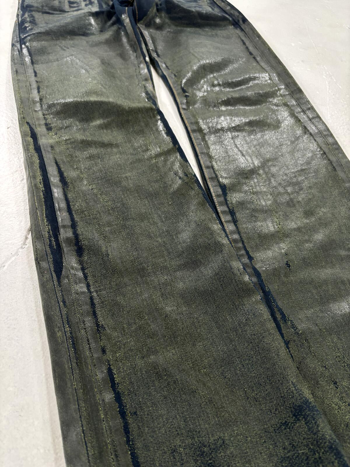 Dior Homme AW03 Green Waxed Luster {{ color }} {{ brand }} {{ archive }} {{ season }} {{ year }} {{ hedi slimane }}