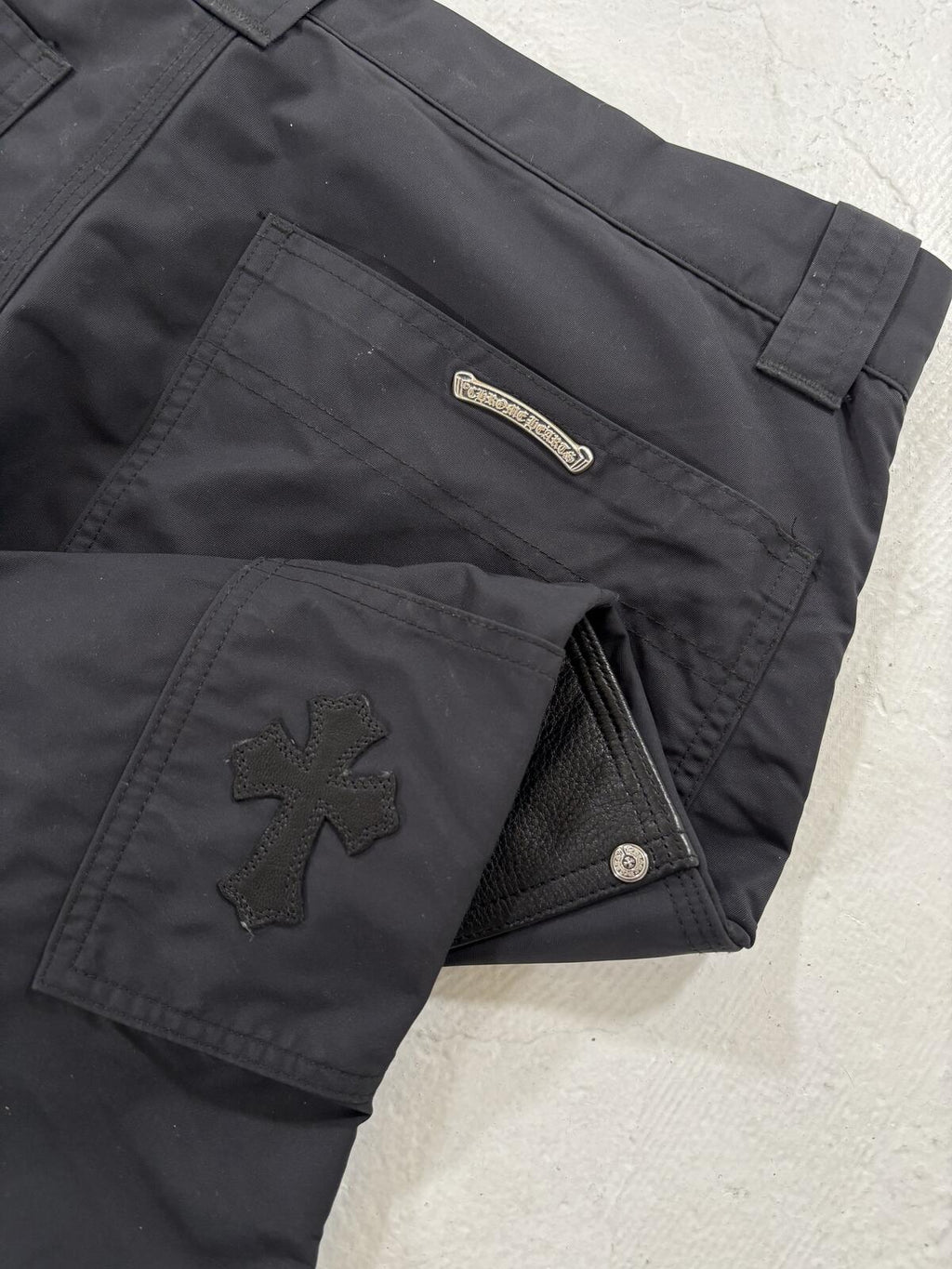 Chrome Hearts Nylon Leather Carpenter Double Knees