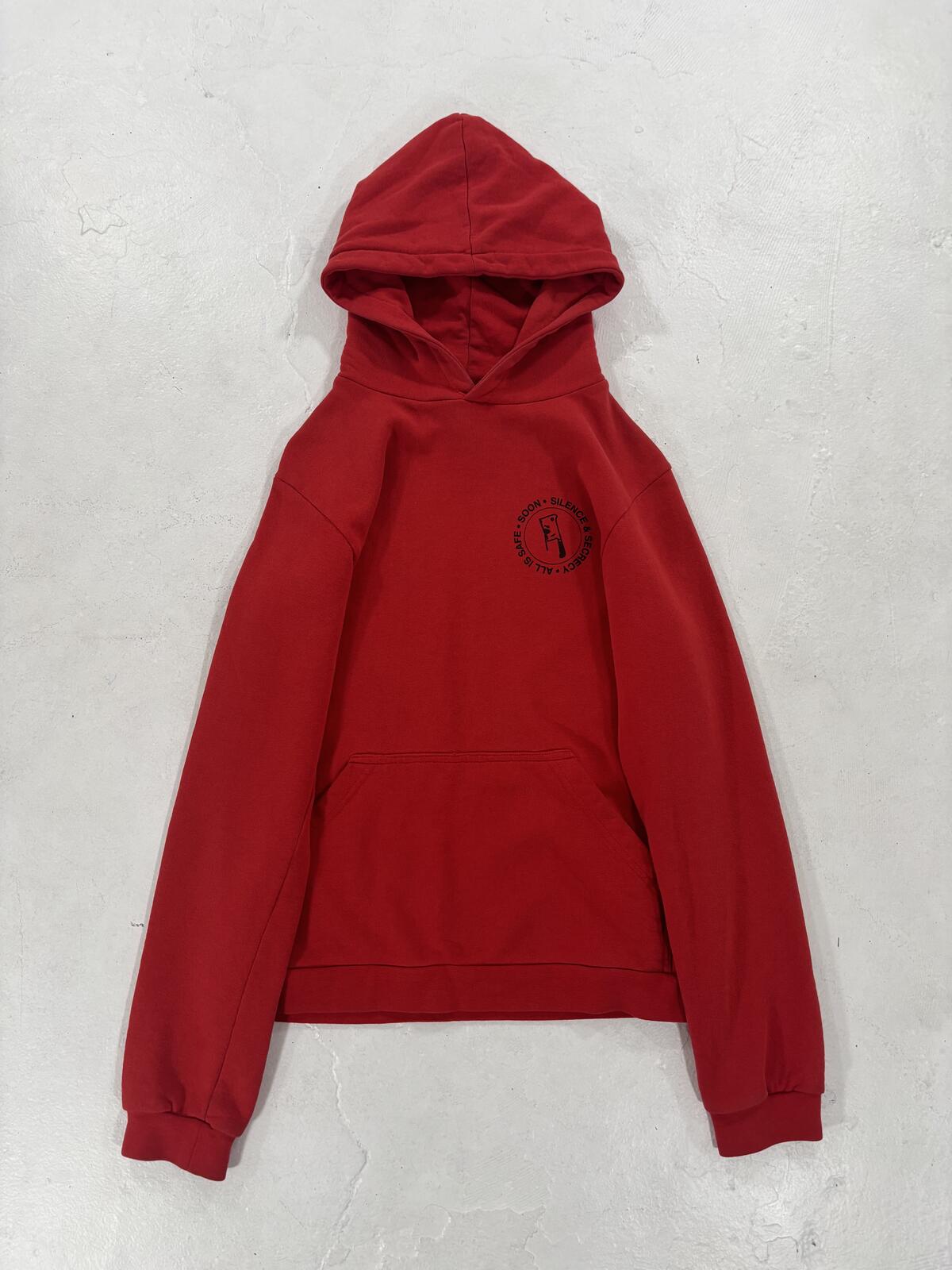 Raf simons Ss02 Silence & Secrecy Red Hoodie