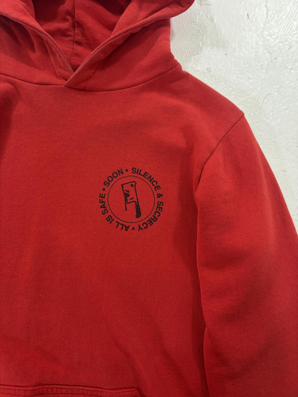 Raf simons Ss02 Silence & Secrecy Red Hoodie