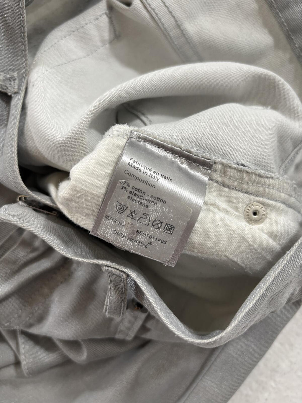 Dior Homme Ss06 silver glitter denim