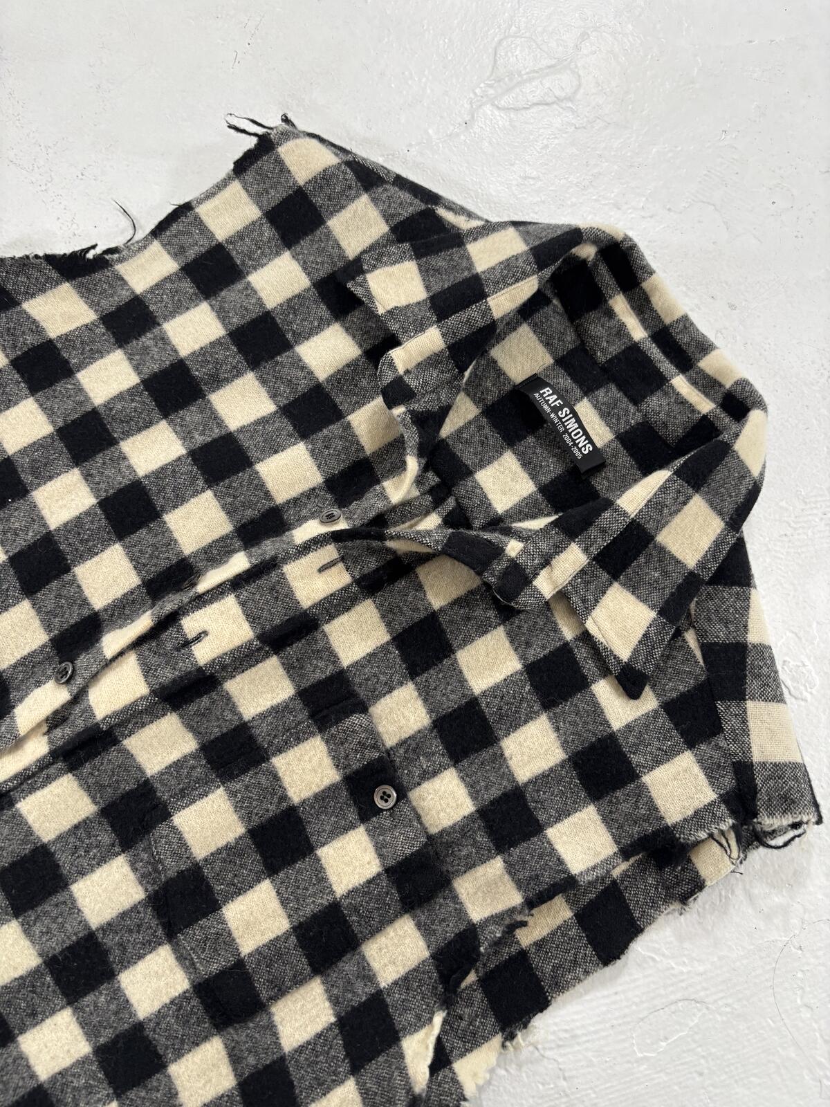 Raf Simons AW04 Sleeveless Flannel