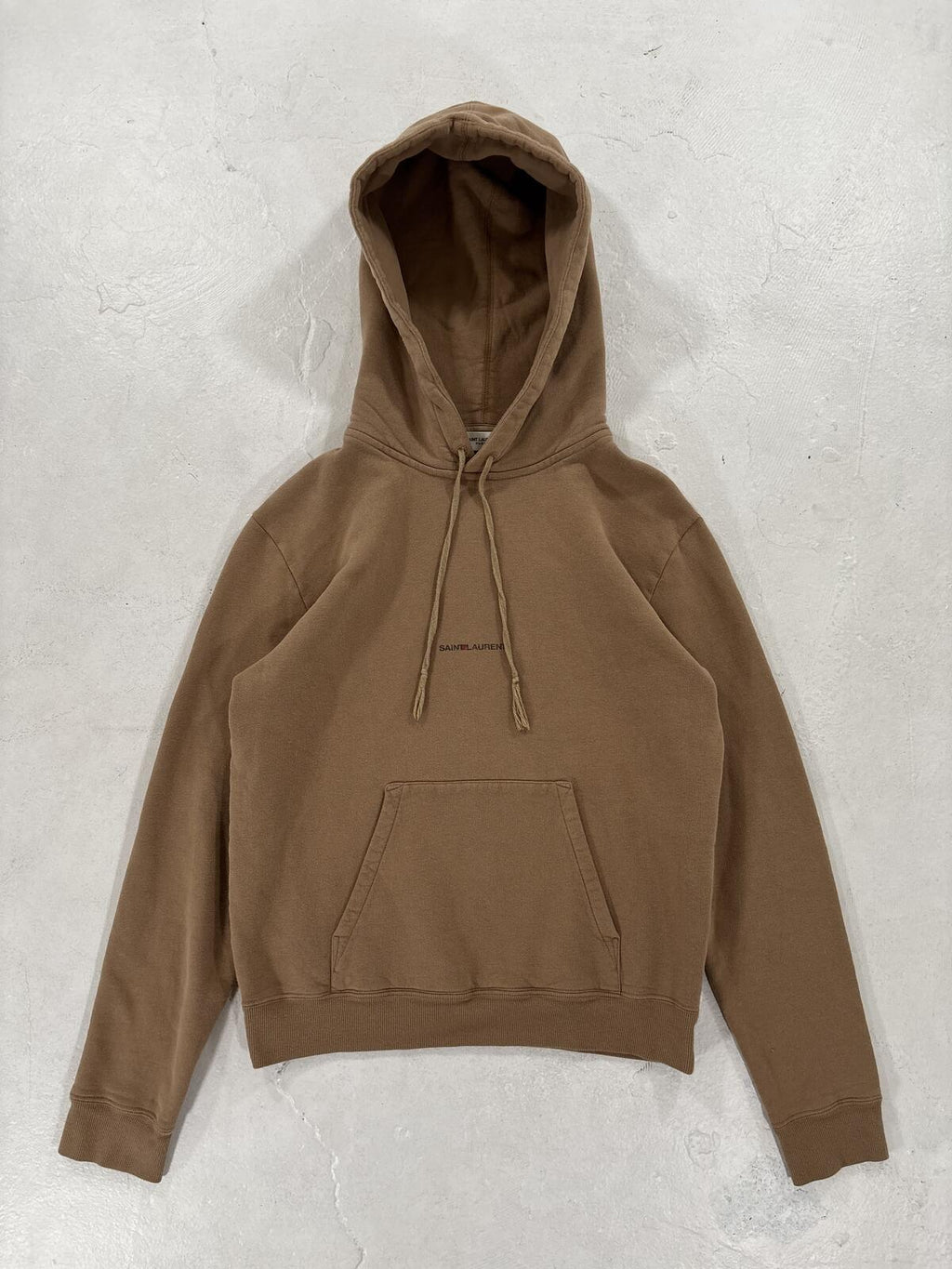 Saint Laurent Tan Logo Hoodie