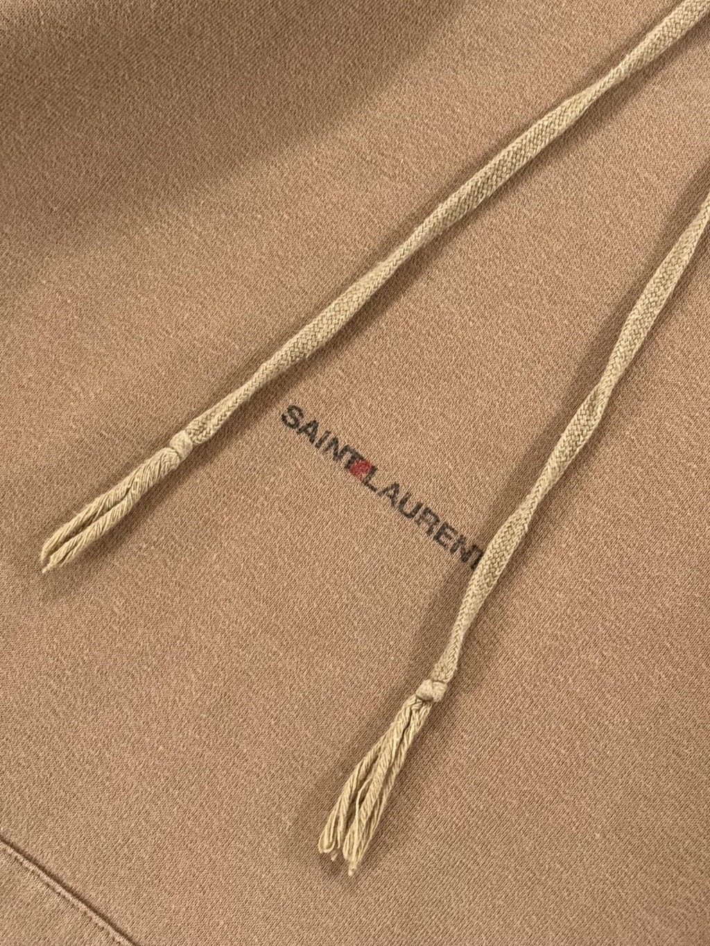 Saint Laurent Tan Logo Hoodie