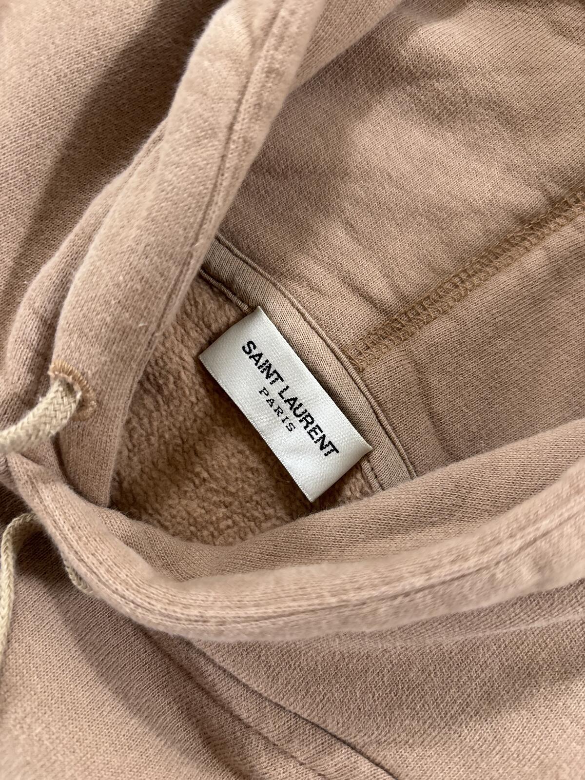Saint Laurent Tan Logo Hoodie