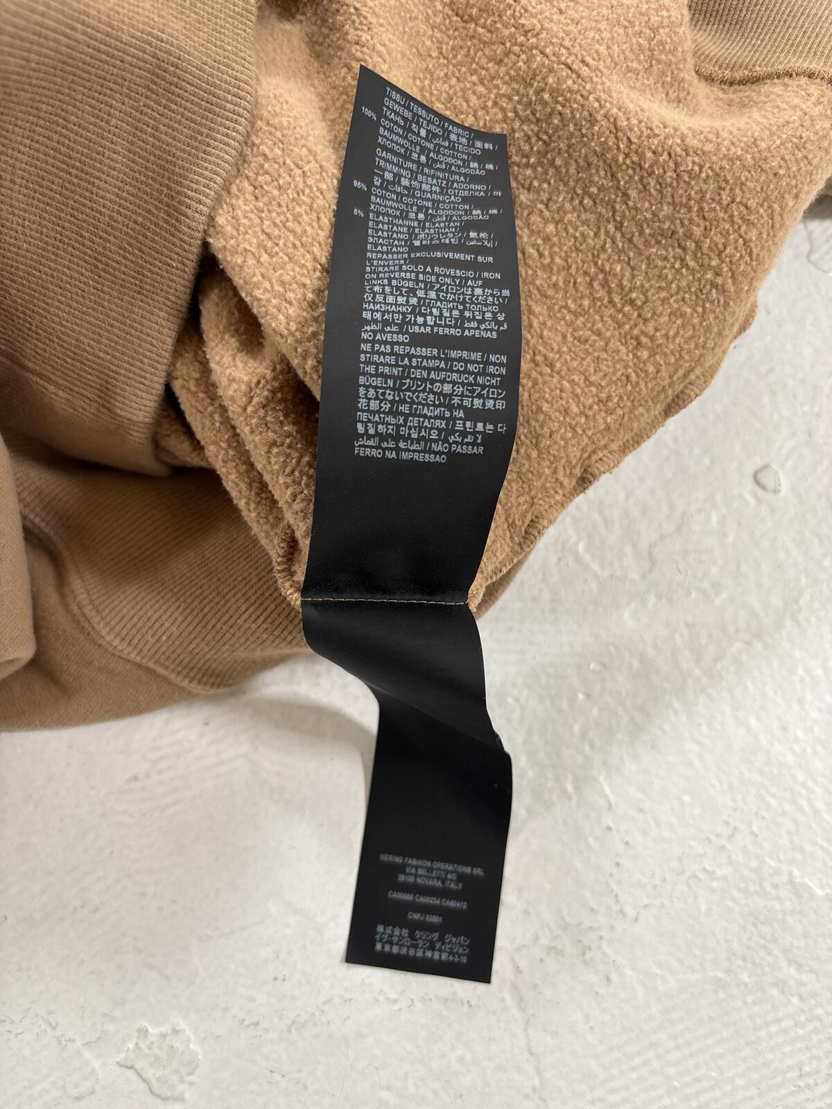 Saint Laurent Tan Logo Hoodie