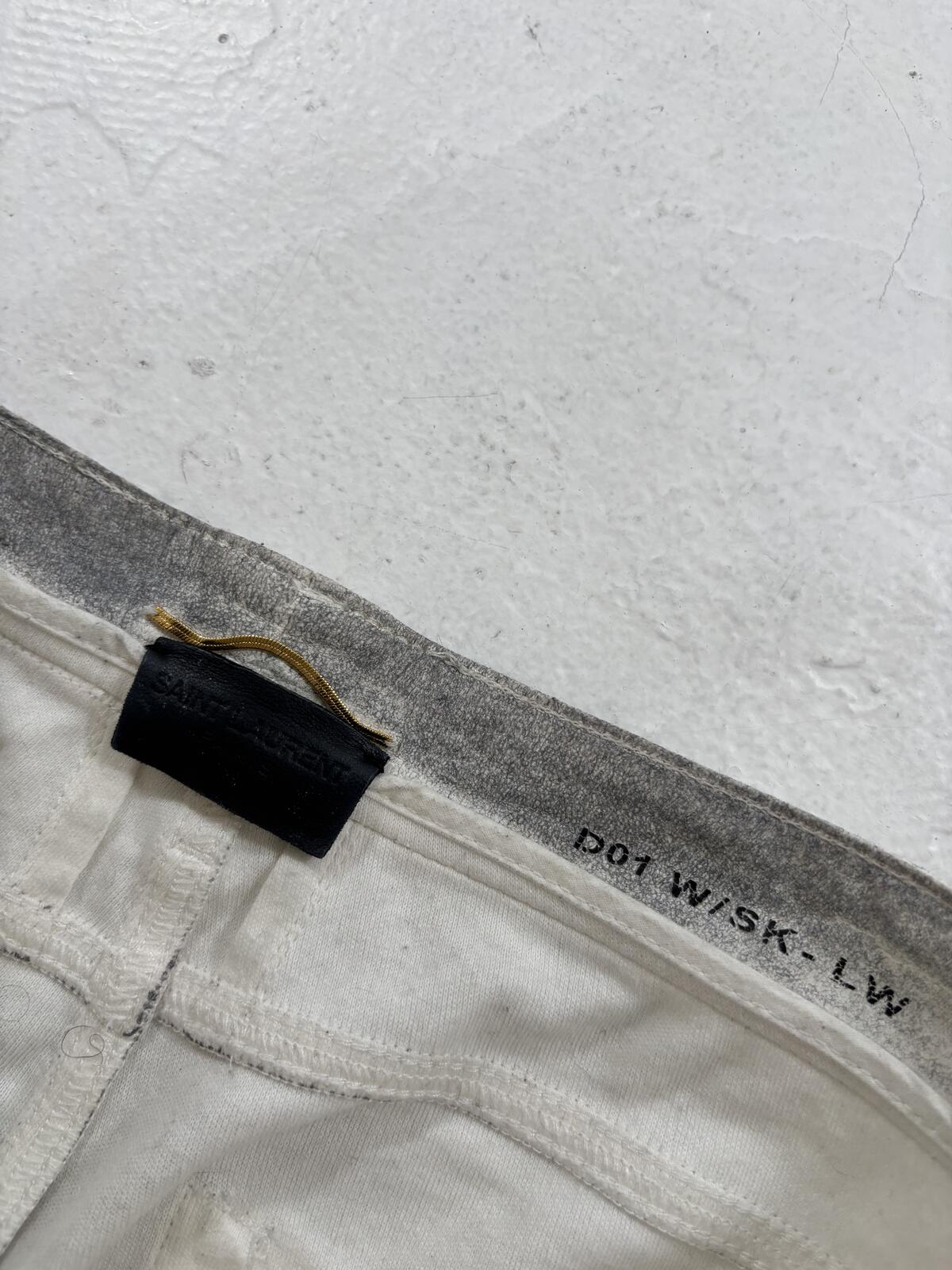 Saint Laurent 2013 White Ash Pants