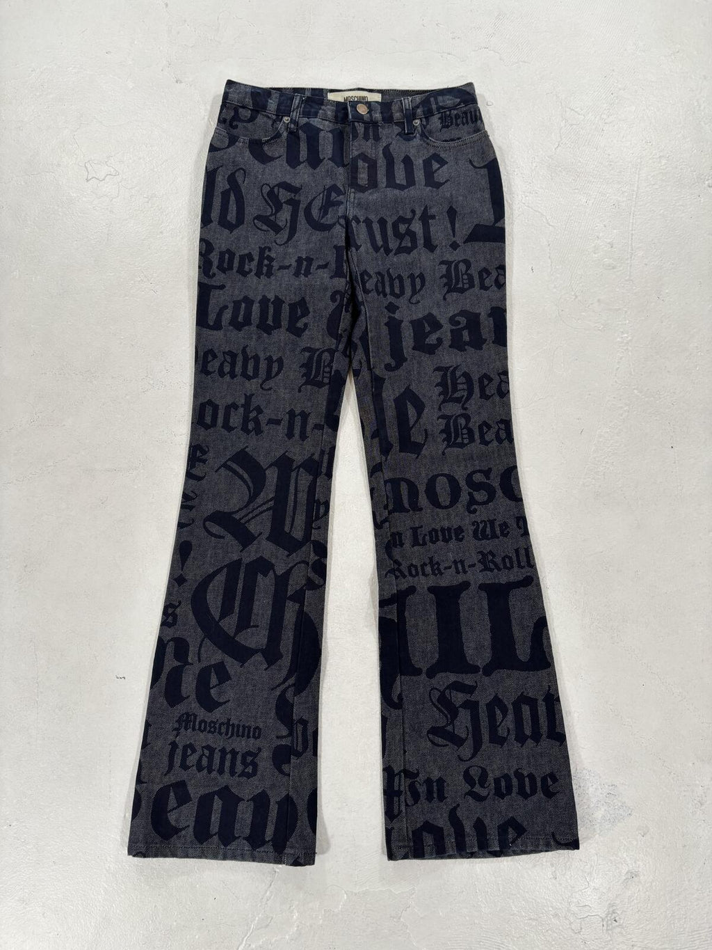 Moschino Old English Newspaper Denim