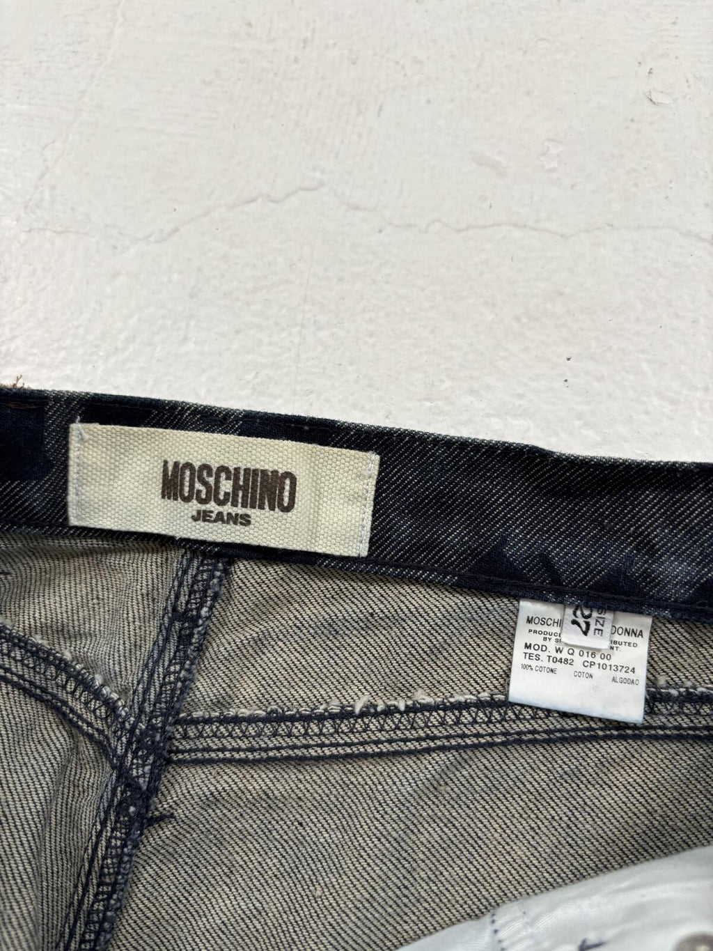 Moschino Old English Newspaper Denim