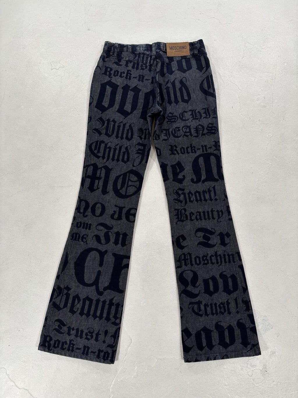Moschino Old English Newspaper Denim
