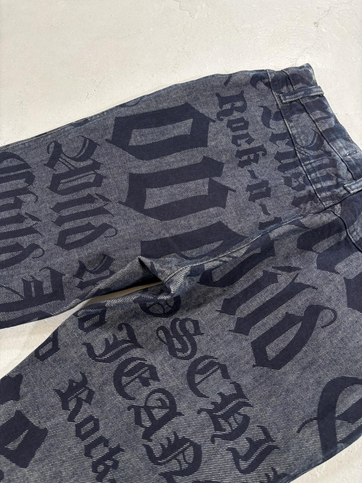 Moschino Old English Newspaper Denim