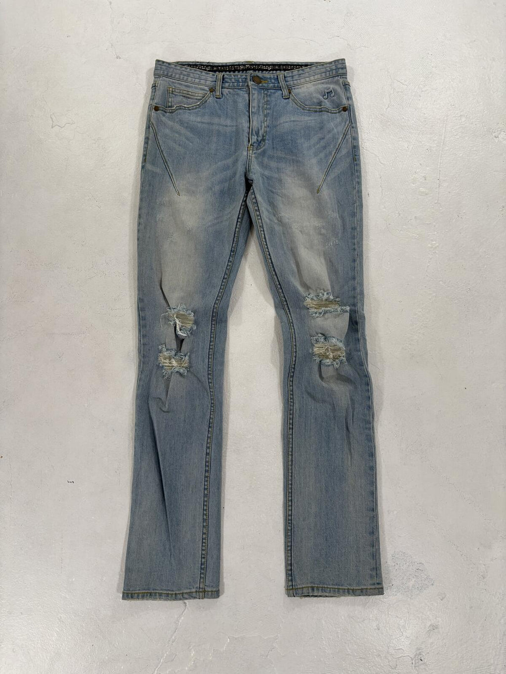 Number (N)ine Music Note Crash Denim