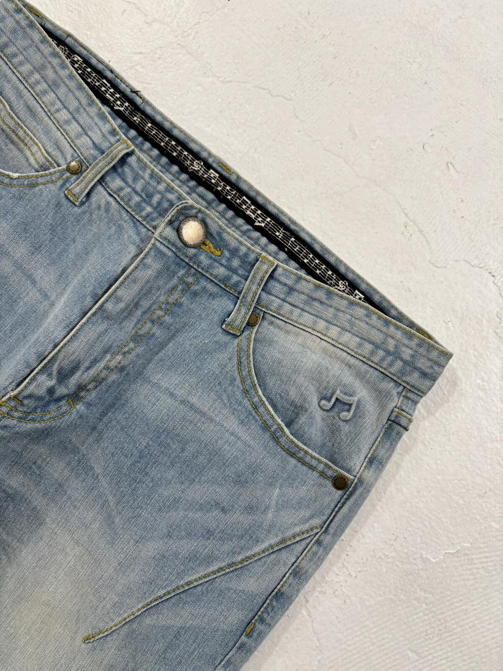 Number (N)ine Music Note Crash Denim