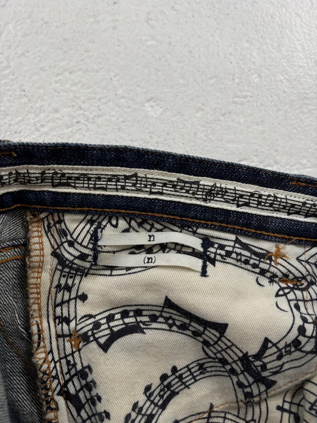 Number Nine Raw Crying Heart Denim