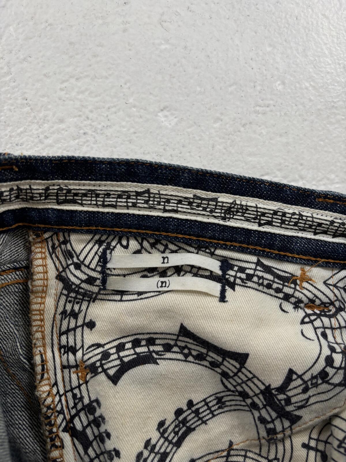 Number Nine Raw Crying Heart Denim