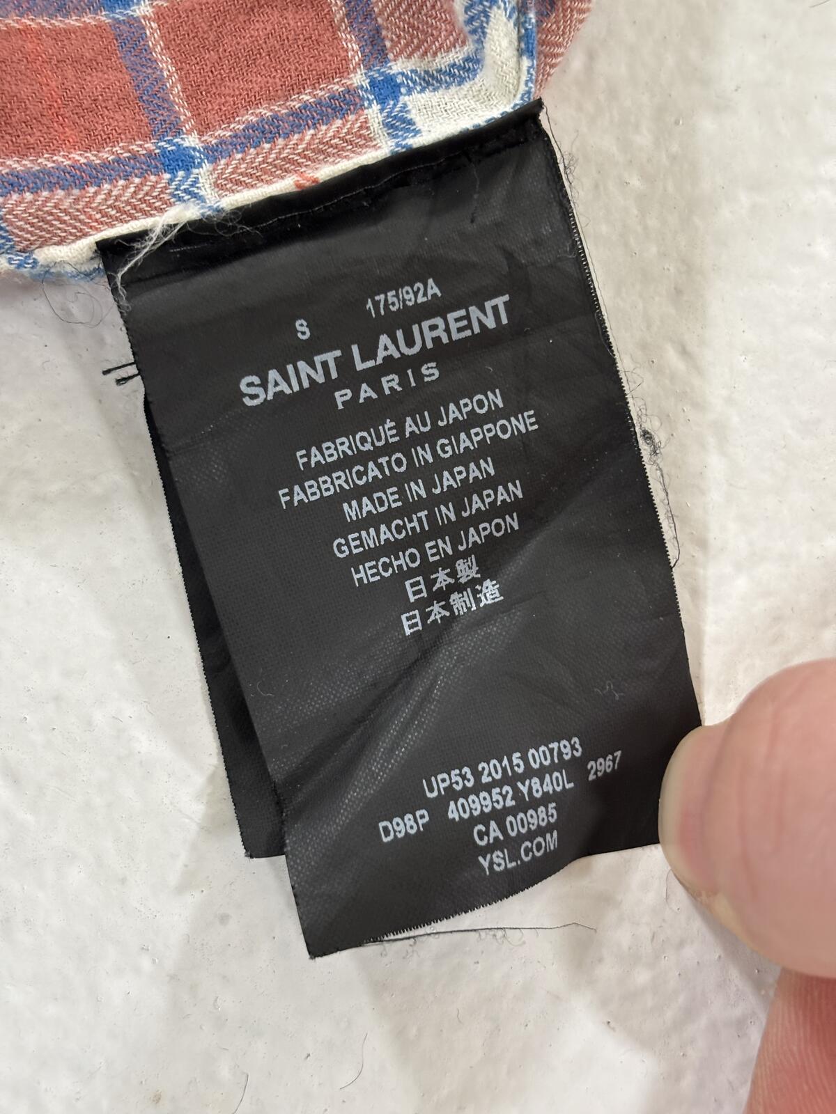 Saint Laurent Paris ss16 Surf Sound Flannel