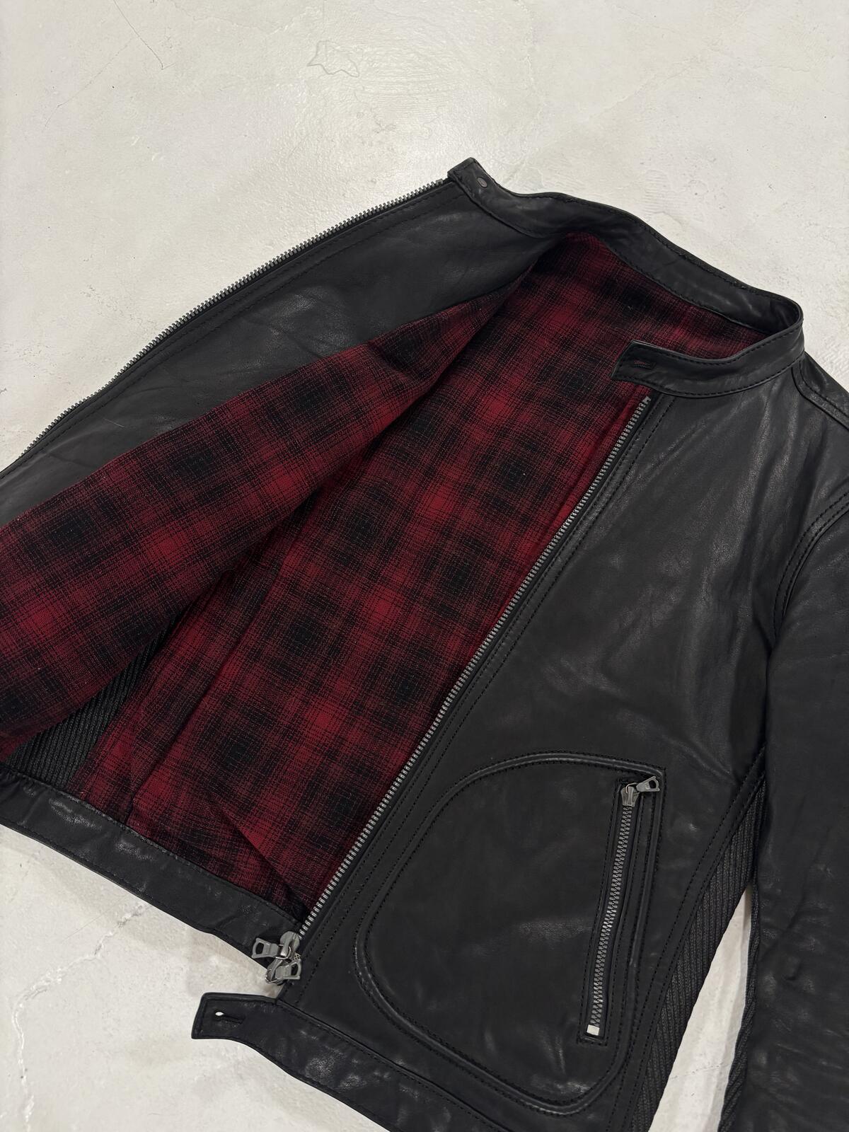 Isamu Katayama Flannel Linned Leather Jacket