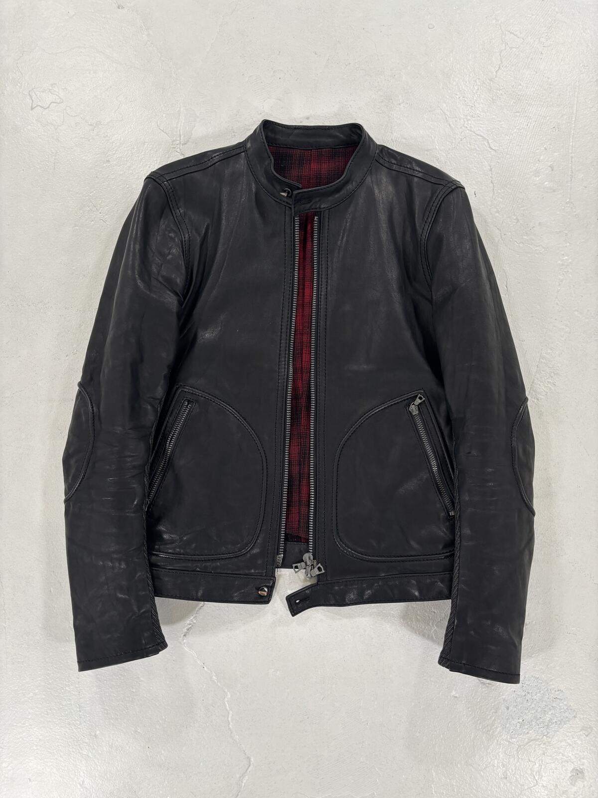 Isamu Katayama Flannel Linned Leather Jacket