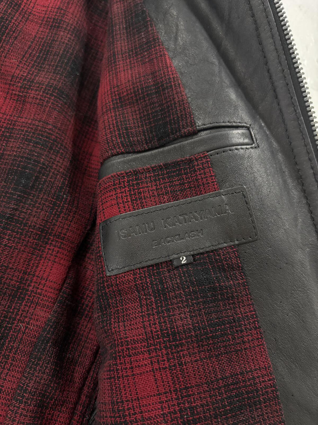 Isamu Katayama Flannel Linned Leather Jacket