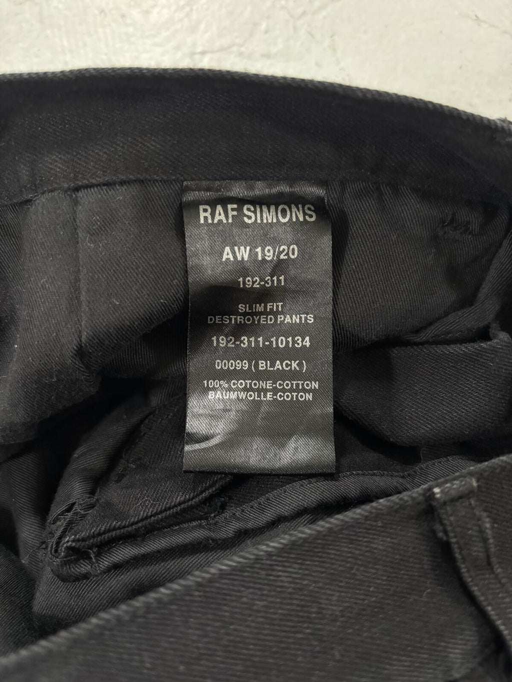 Raf Simons AW19 Destroyed Zombie Denim