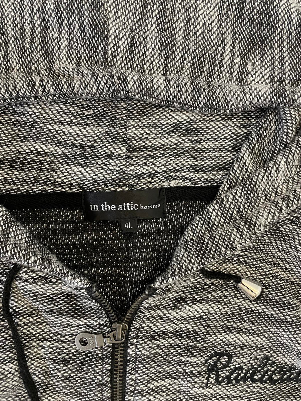 In the attic grey zip up hoodie