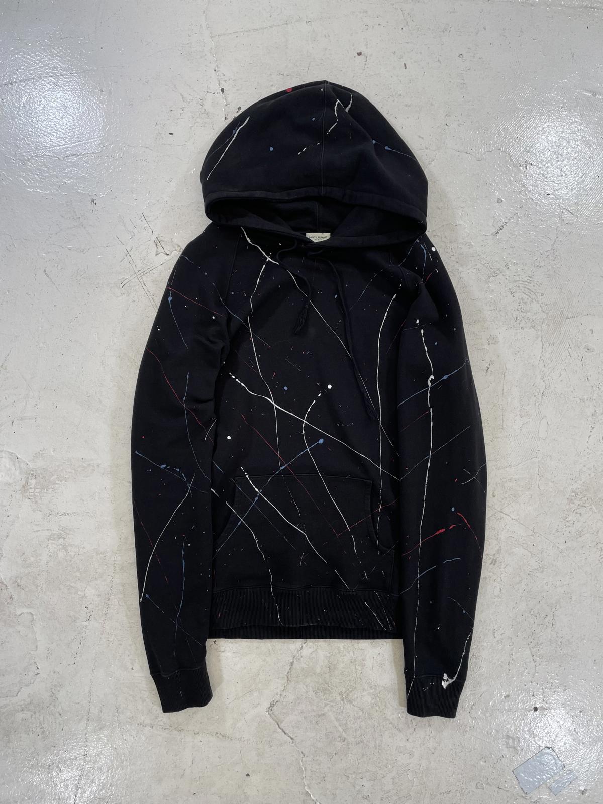 Saint Laurent Paris Paint Splatter Hoodie