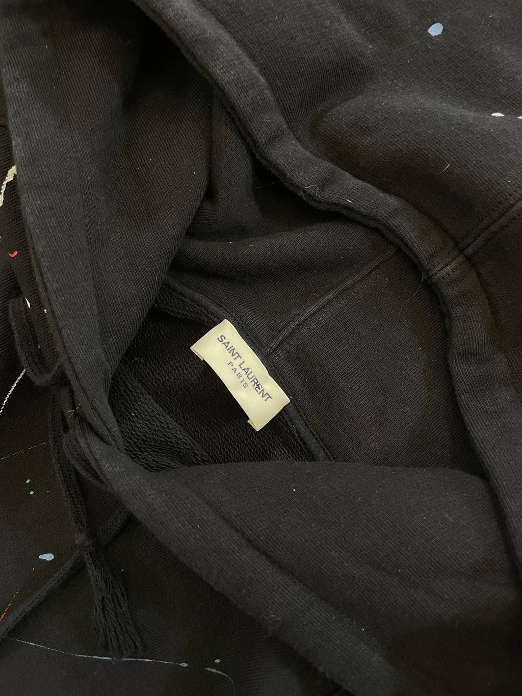 Saint Laurent Paris Paint Splatter Hoodie