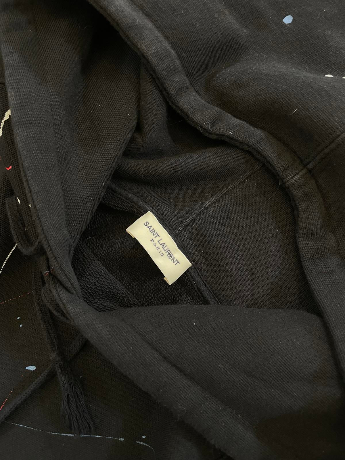 Saint Laurent Paris Paint Splatter Hoodie