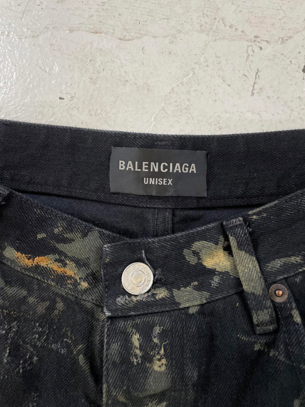 Balenciaga ss23 mud distressed denim