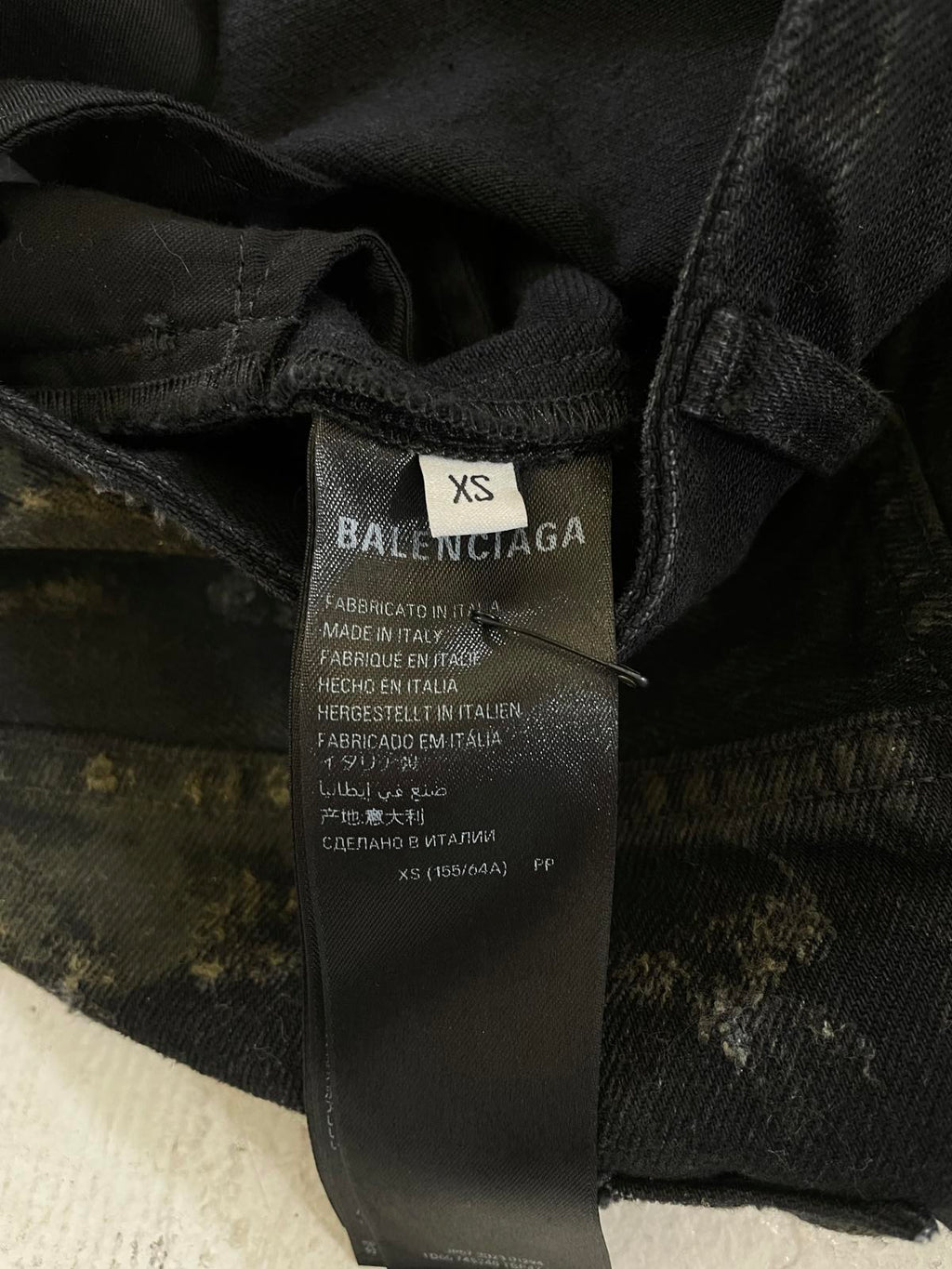Balenciaga ss23 mud distressed denim