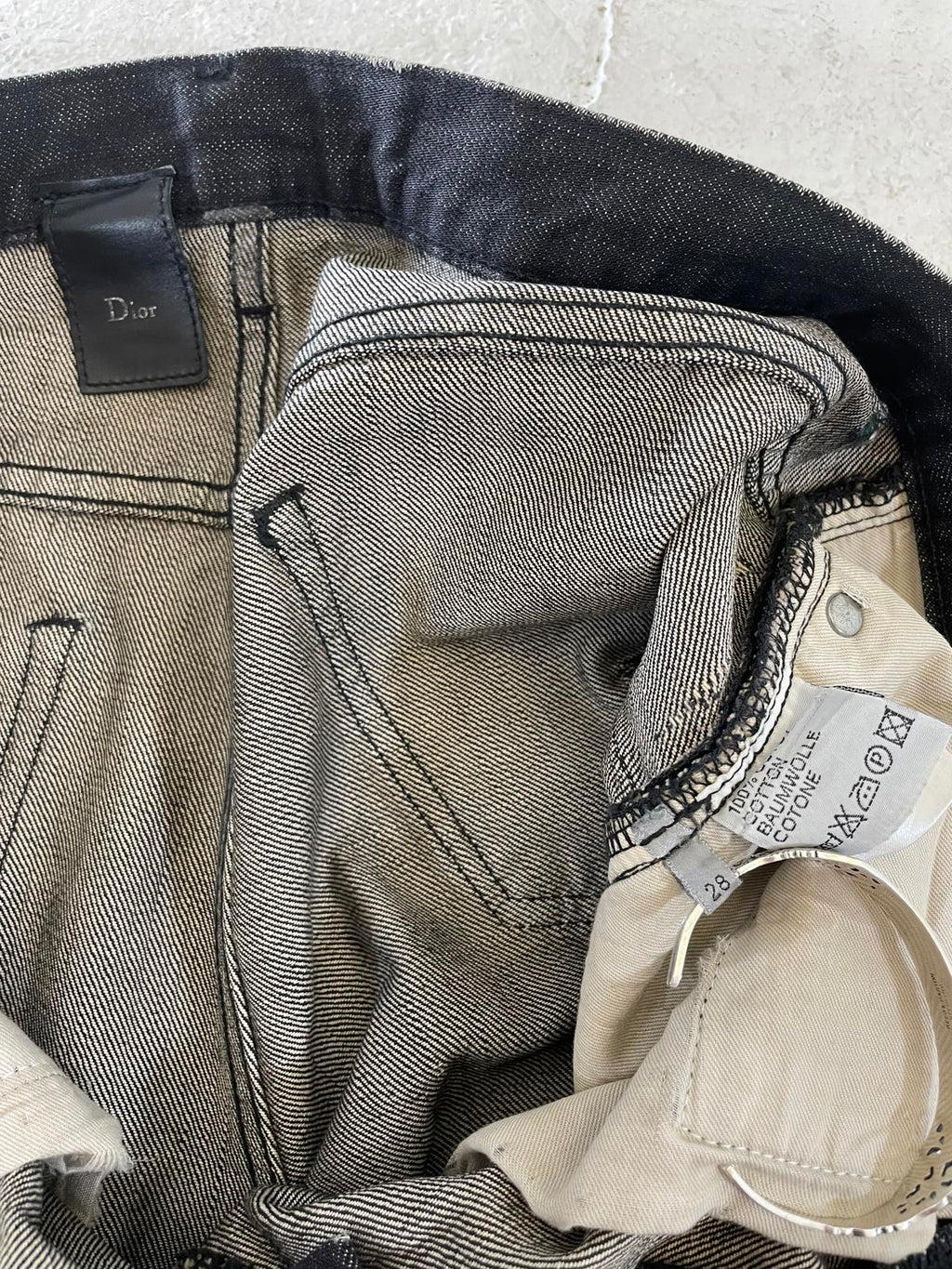 Aw03 Dior “luster” waxed denim