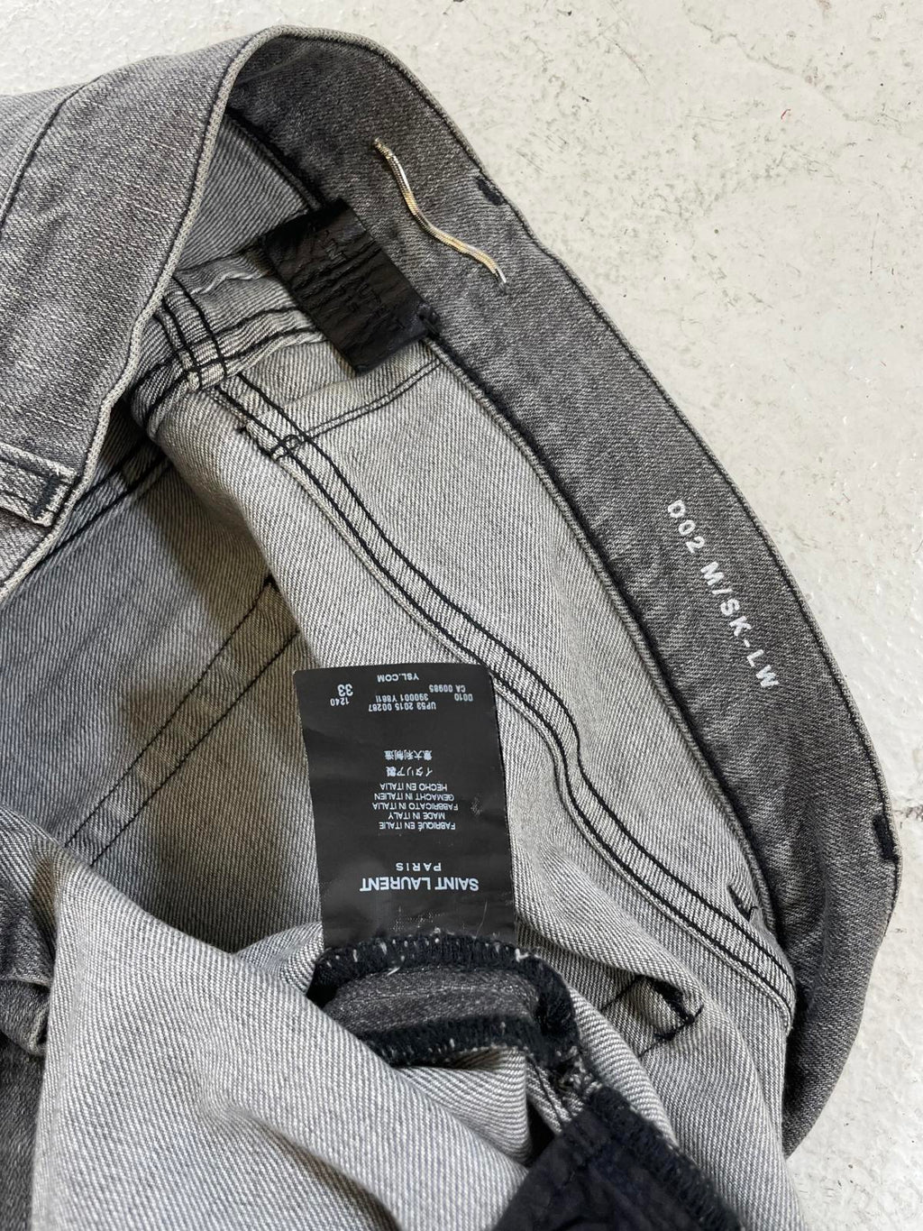 Saint Laurent Grey Wash D02 denim