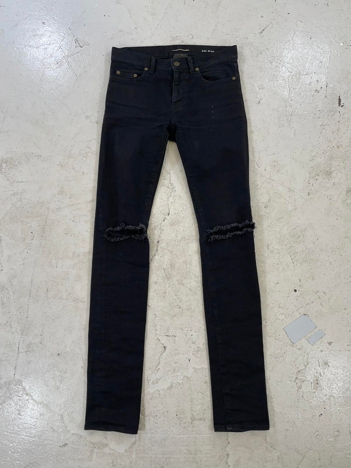 Saint Laurent Paris Knife cut denim