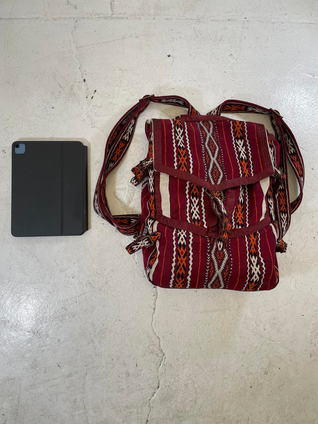 Number nine Ss09 “the lonesome heroes” Woven Backpack