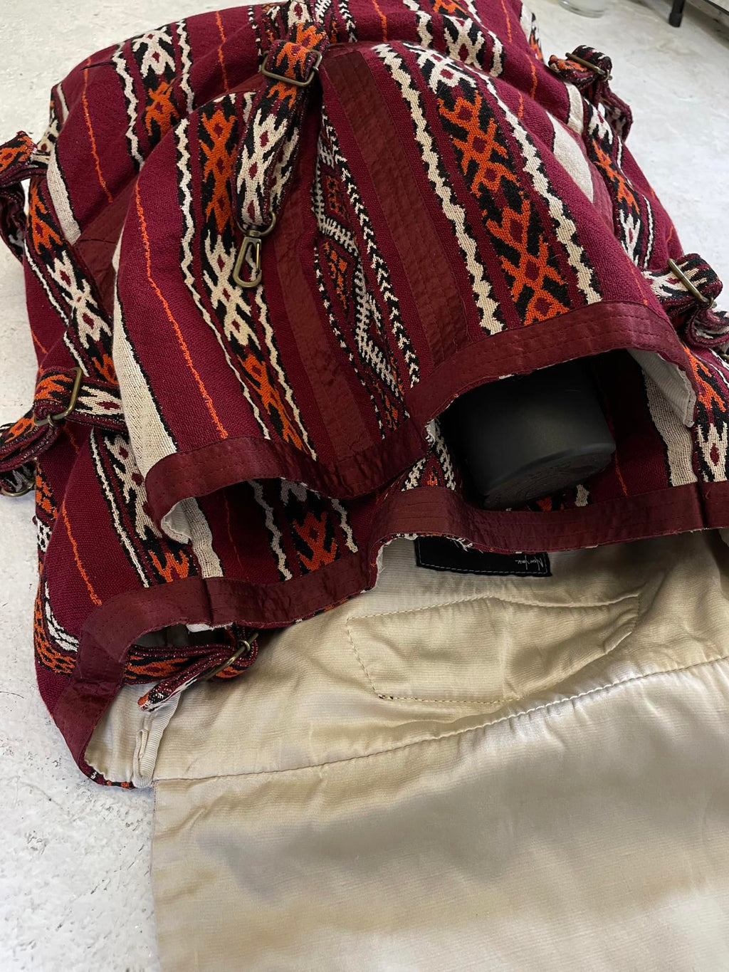 Number nine Ss09 “the lonesome heroes” Woven Backpack