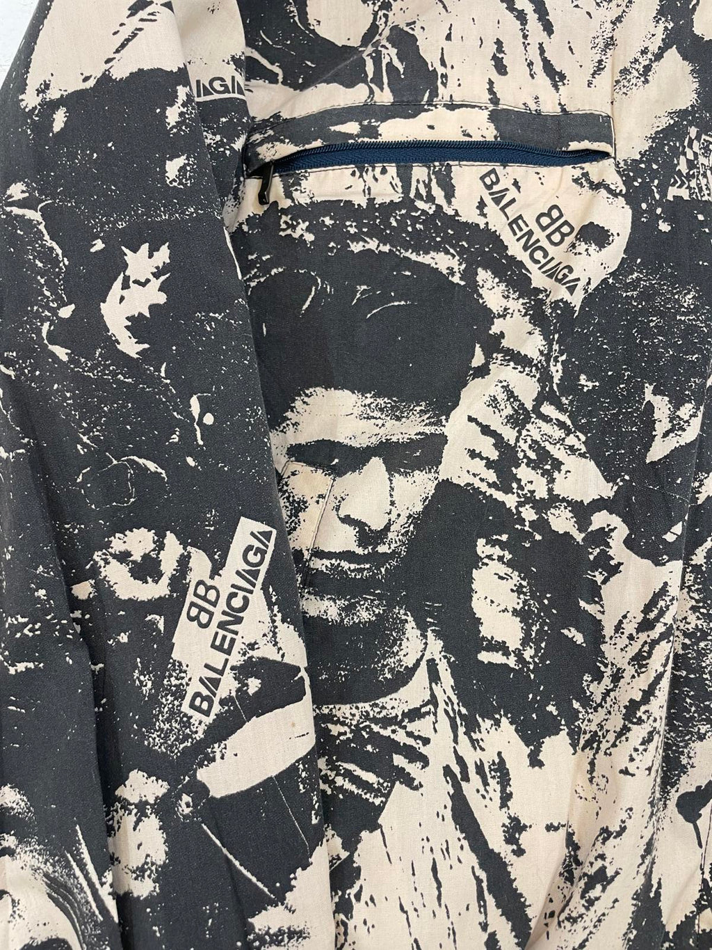 Balenciaga 1993 "Warn-Torn" Camo face print bomber